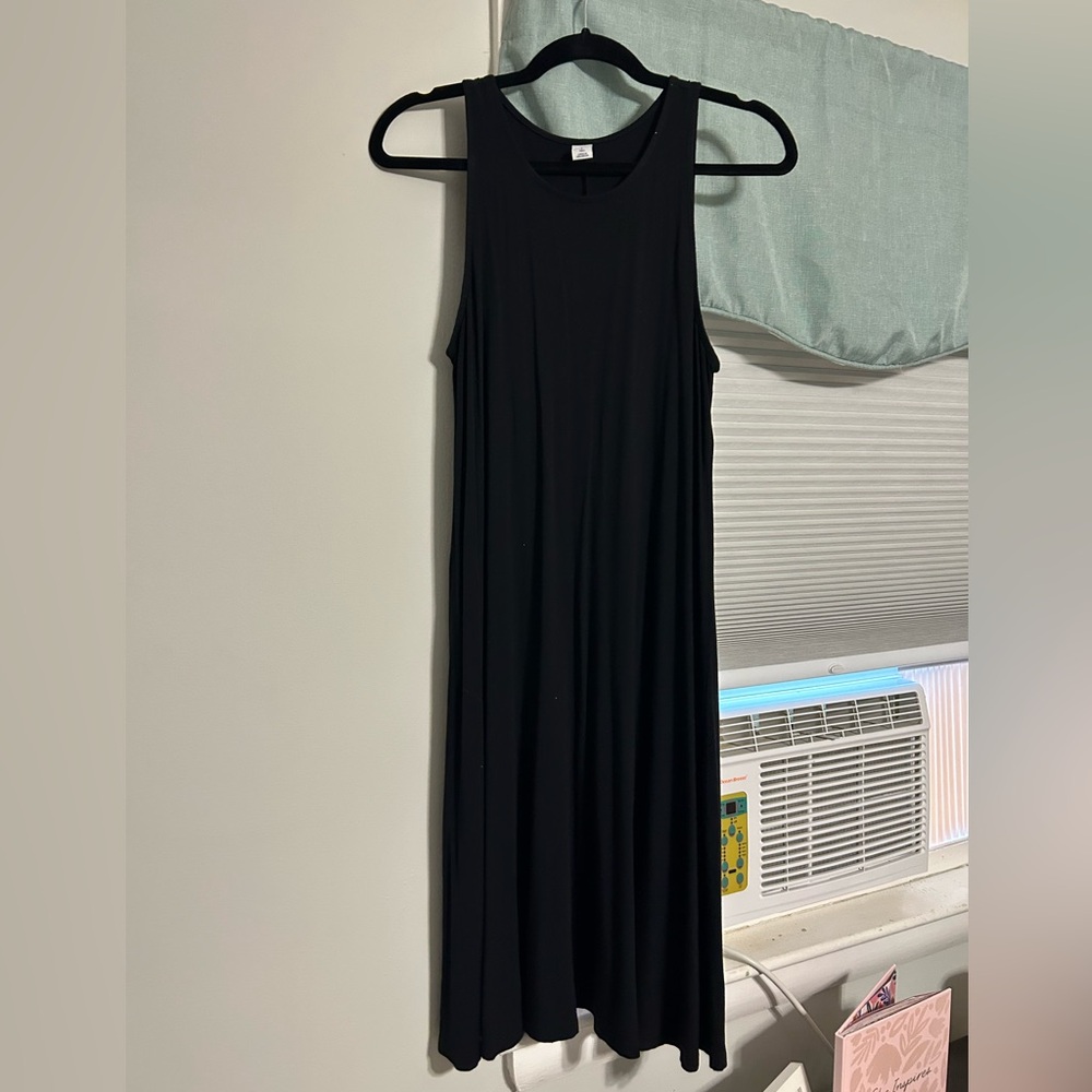 Old Navy Black Midi Dress A Line Small Tall